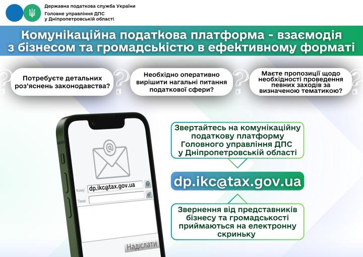 Інформація щодо податкового законодавства. Головне управління ДПС у Дніпропетровській області (Криворізький регіон)