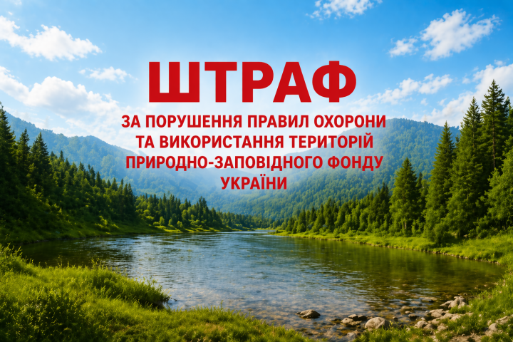 Штраф за порушення правил охорони та використання територій природно-заповідного фонду України