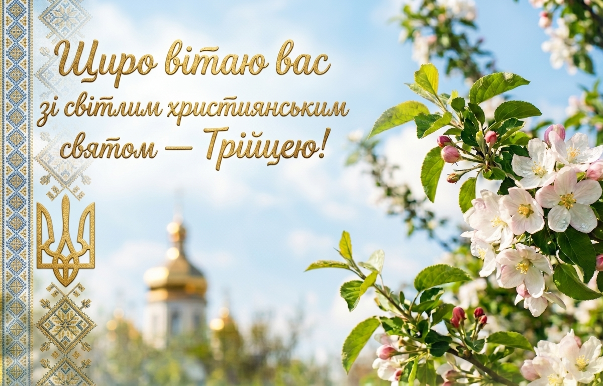 Щиро вітаю вас зі світлим християнським святом — Трійцею!
