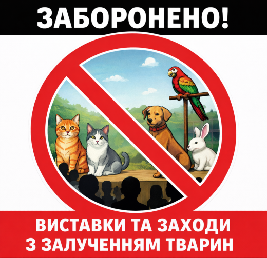 Заборона проведення виставок або інших заходів із залученням тварин