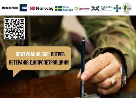 Опитування 360° потреб ветеранів Дніпропетровщини