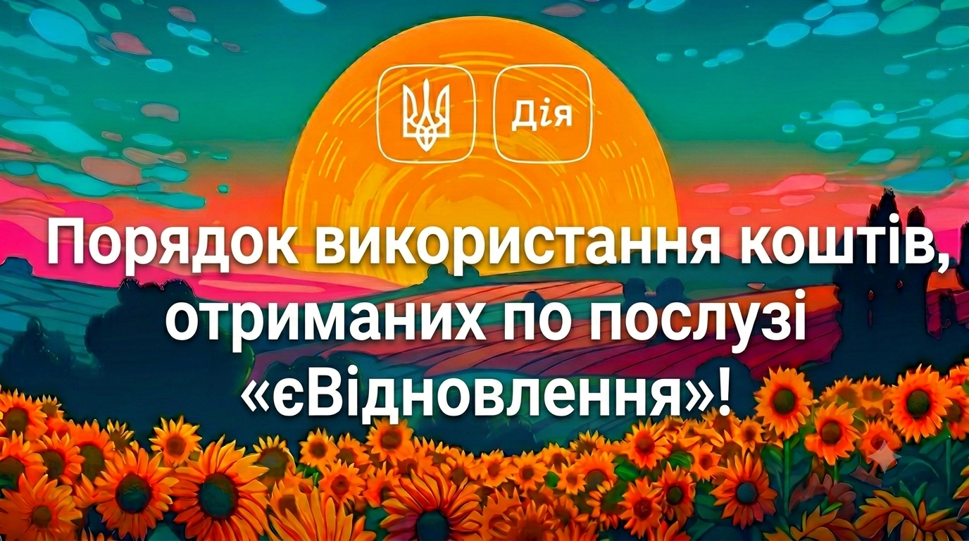 Про порядок використання коштів отриманих по послузі «єВідновлення»!